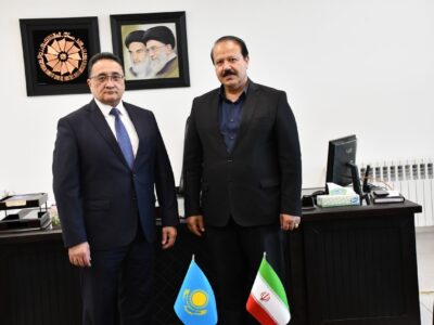 نشست هم اندیشی احمدف سرکنسول قزاقستان با امیر یوسفی رئیس اتاق بازرگانی، صنایع، معادن و کشاورزی گرگان