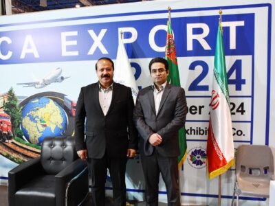 بازدید یوسفی رئیس اتاق بازرگانی، صنایع، معادن و کشاورزی گرگان از غرفه اتاق مشترک بازرگانی ایران و ترکمنستان در نمایشگاه بین المللی صادرات به کشور آسیای میانه و افغانستان در مشهد