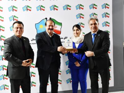 بازدید یوسفی رئیس اتاق بازرگانی، صنایع، معادن و کشاورزی گرگان از پایون اتاق مشترک بازرگانی ایران و قزاقستان
